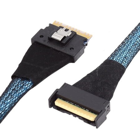 Chenyang PCI-E 5.0 Mini Cool Edge IO MCIO PCI-E Slimline 8i 74Pin Male to SFF-8654 SAS 4.0 74Pin Male Extender Cable 50cm