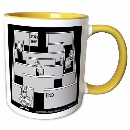 Mice Maze 11oz Two-Tone Yellow Mug Mug-2292-8