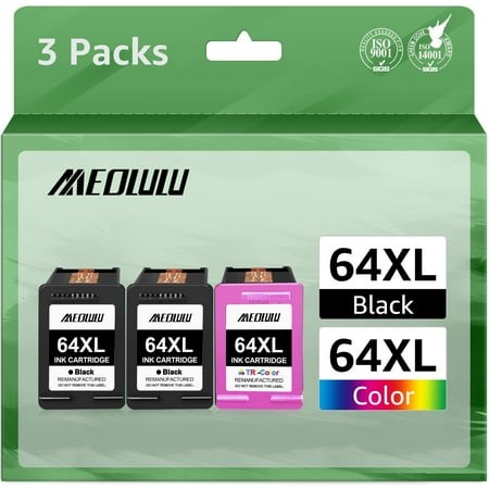64XL Ink Cartridge Compatible for HP Ink 64 HP 64 Ink Work with HP Envy Inspire 7955e 7958e HP Envy Photo 6220 6222 7164 7830 7855 7858 7864 HP Tango