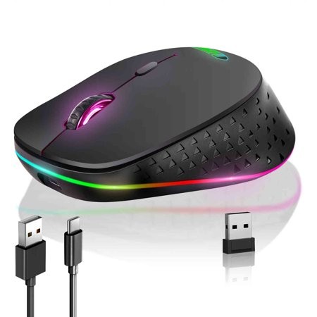 UrbanX Dual-Mode Wireless Mouse - Bluetooth & 2.4GHz Connectivity - Rechargeable  Energy-Efficient Design Compatible with Dell - Inspiron 15 3535 Touc