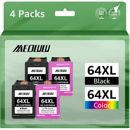 64XL Ink Cartridge Compatible for HP Ink 64 HP 64 Ink Work with HP Envy Inspire 7955e 7958e HP Envy Photo 6220 6222 7164 7830 7855 7858 7864 HP Tango 