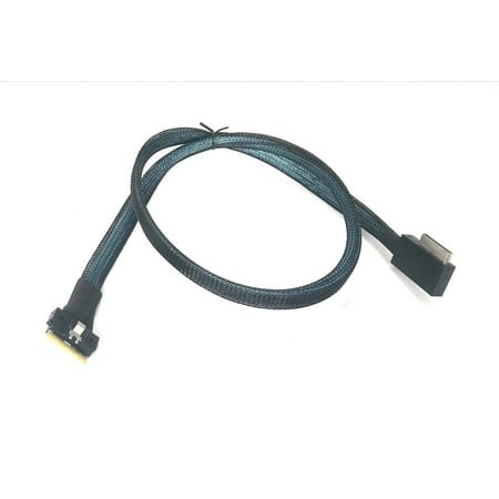 SlimSAS 8i (SFF-8654) to Side Angled Oculink 8i (SFF-8611) Cable -750mm