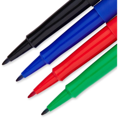 Paper Mate Flair Felt Tip Pens  Medium Point (0.7mm)  Business Colors  4 Count