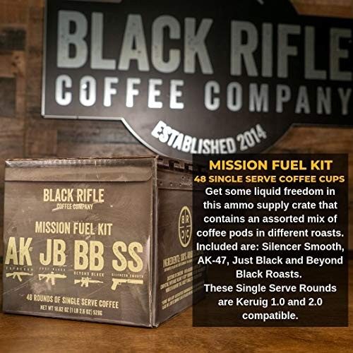 Black Rifle Coffee Company Supply Drop Variety Pack, with Silencer Smooth, AK Espresso, Just Black, and Beyond Black Blends, 48 Coffee Pods thumbnail