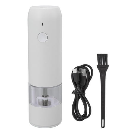 Pepper Grinder Simple Stylish Versatile Electric Adjustable Thickness Spice Salt Pepper Ceramic Grinder Mills White