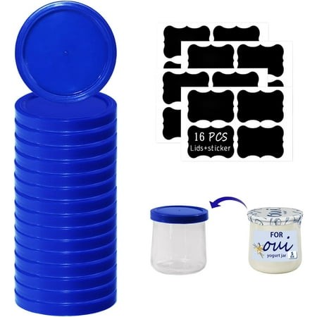 Yogurt Jar Lids - 16 Pack Sealed Against Spills Yoplait Yogurt Container and Bottle Labels