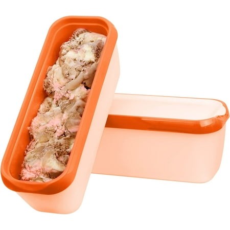 Ice Cream Containers - Pack of 2 Reusable Freezer Storage Tubs with Lids 1.5 Quarts Food-Grade - Premium Freezer Containers for Food Storage and More!