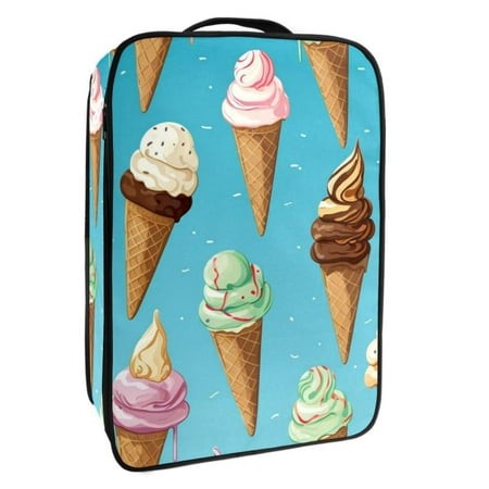 OWNTA Ice Cream Pattern Premium Polyester Shoe Box - Durable 9x12in Storage Container - Organize Your Shoes Efficiently and Neatly