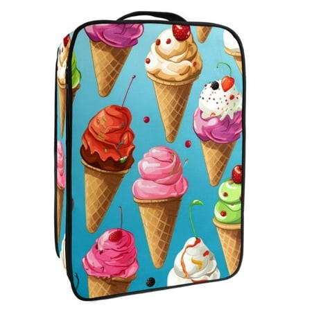 OWNTA Ice Cream Pattern Premium Polyester Shoe Box - Durable 9x12in Storage Container - Organize Your Shoes Efficiently and Neatly