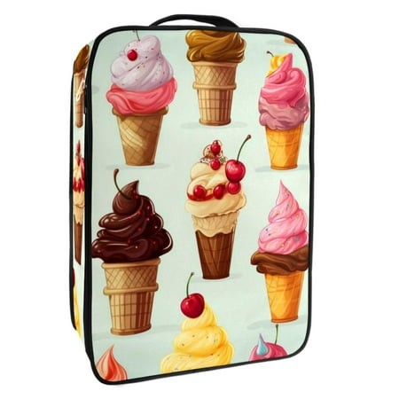 OWNTA Ice Cream Pattern Premium Polyester Shoe Box - Durable 9x12in Storage Container - Organize Your Shoes Efficiently and Neatly