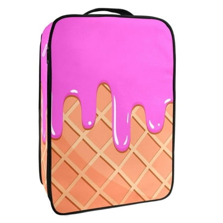 OWNTA Melting Ice Cream Pattern Premium Polyester Shoe Box - Durable 9x12in Storage Container - Organize Your Shoes Efficiently and Neatly