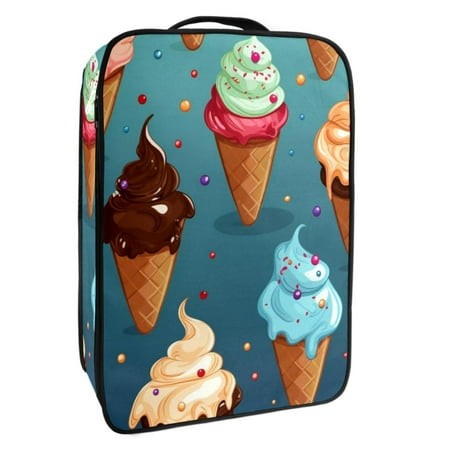 OWNTA Ice Cream Pattern Premium Polyester Shoe Box - Durable 9x12in Storage Container - Organize Your Shoes Efficiently and Neatly