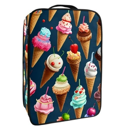 OWNTA Ice Cream Pattern Premium Polyester Shoe Box - Durable 9x12in Storage Container - Organize Your Shoes Efficiently and Neatly
