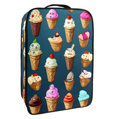 OWNTA Ice Cream Pattern Premium Polyester Shoe Box - Durable 9x12in Storage Container - Organize Your Shoes Efficiently and Neatly