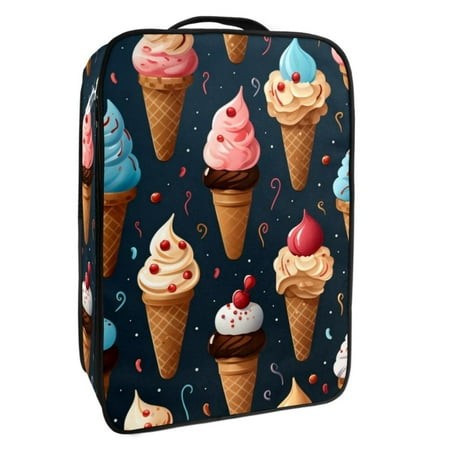 OWNTA Ice Cream Pattern Premium Polyester Shoe Box - Durable 9x12in Storage Container - Organize Your Shoes Efficiently and Neatly