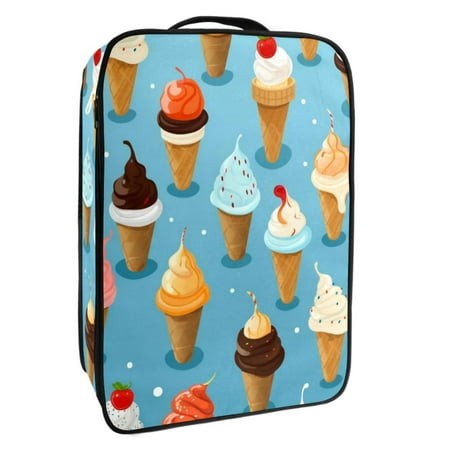 OWNTA Ice Cream Pattern Premium Polyester Shoe Box - Durable 9x12in Storage Container - Organize Your Shoes Efficiently and Neatly