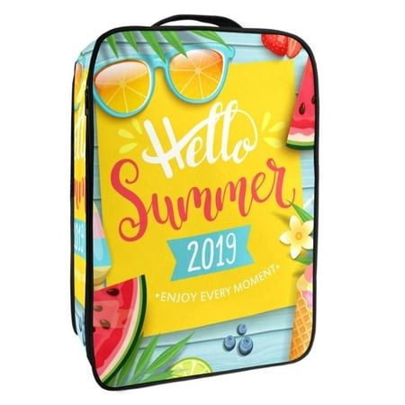OWNTA Hello Summer Watermelon Ice Cream Pattern Premium Polyester Shoe Box - Durable 9x12in Storage Container - Organize Your Shoes Efficiently and Ne