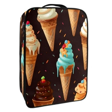 OWNTA Ice Cream Pattern Premium Polyester Shoe Box - Durable 9x12in Storage Container - Organize Your Shoes Efficiently and Neatly