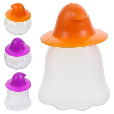 4 Pcs Soy Sauce Ketchup Seasoning Box Pumpkin Bottles Small Containers with Lids Casitas De Camping Mini Bento Storage Food Squeeze Spices Salad for L