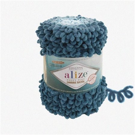 Puffy Ombre Cloud Baby Blanket Yarn - Luxurious 100% Micropolyester Soft Yarn for Knitting - 1skn 500gr 87yds - No Hook  No Needle Required! (7263)