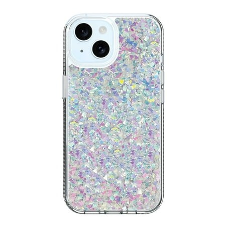 Photo 1 of  Onn. Phone Case for iPhone 15 / iPhone 14 / iPhone 13 - Iridescent Glitter Fleck 