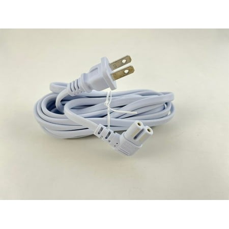 [UL Listed] OMNIHIL Extra Long White 10FT L-Shaped C7 Power Cord Replacement for HP DESKJET 2723