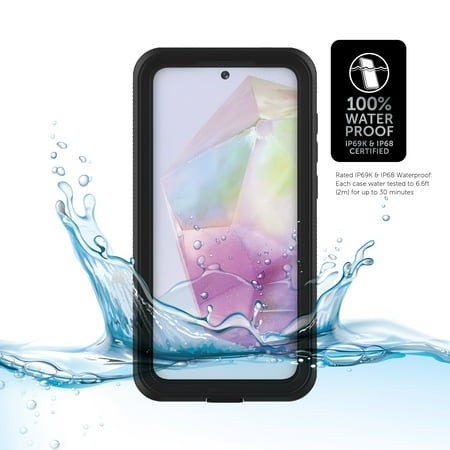 body glove tidal waterproof phone case for samsung galaxy a35 5g – black/gray