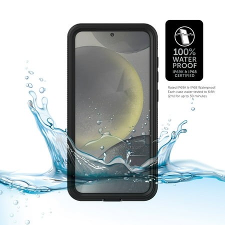 Photo 1 of Body Glove Tidal Waterproof Phone Case for Samsung Galaxy S24 5G - Black/Clear