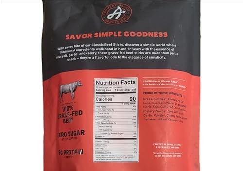 Country Archer Provisions 100% Grass Fed Full Size Classic Beef Sticks - 16 Count thumbnail