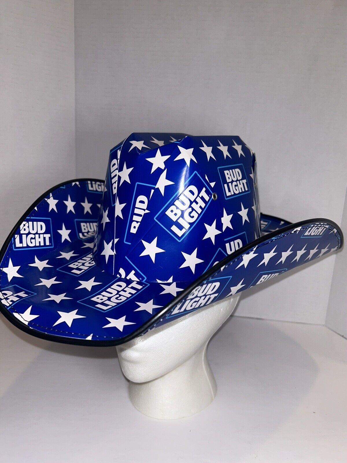 Bud Light Cowboy Hat Beer Box Cardboard One Size Adult Party USA American Beers