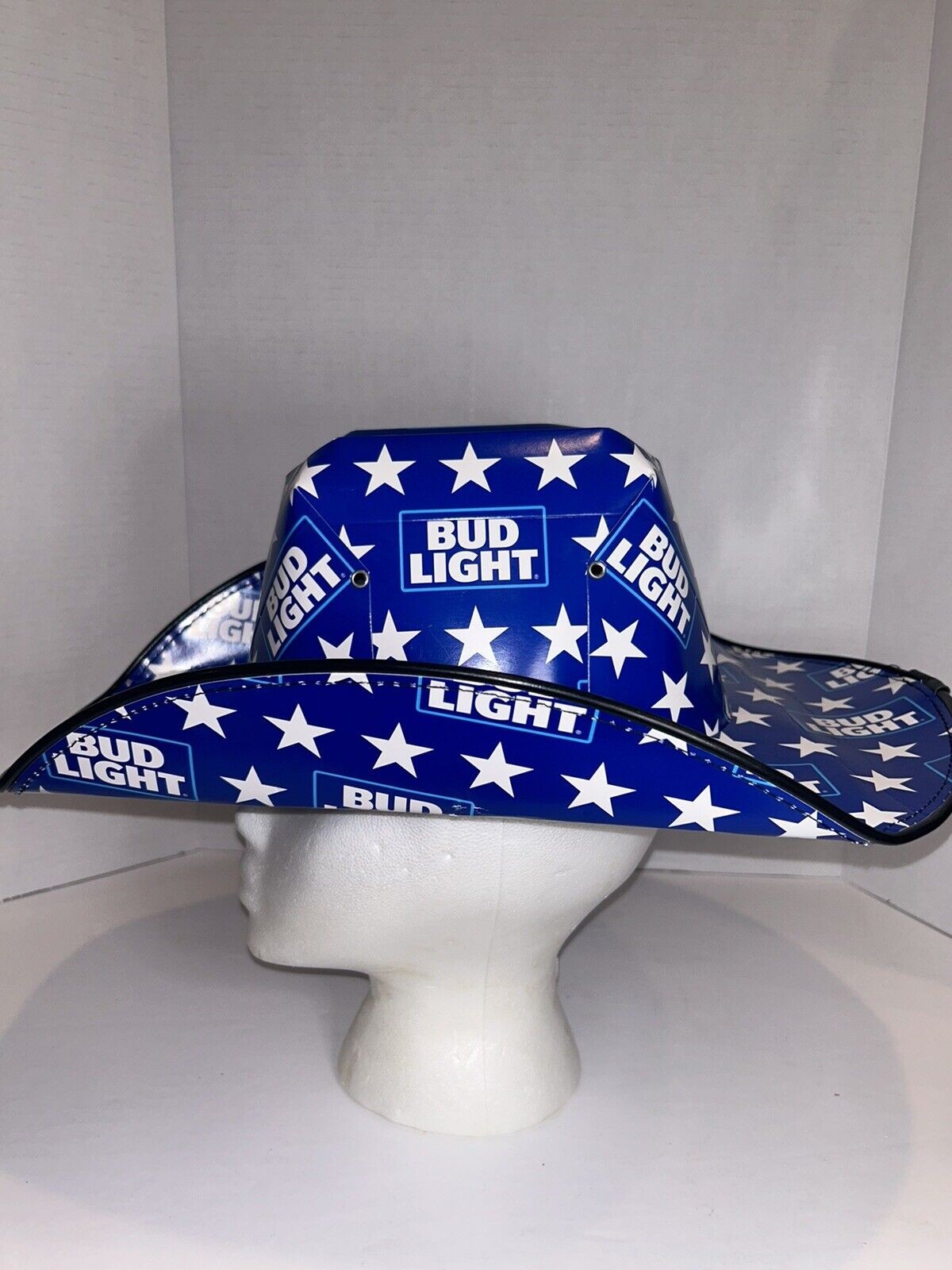Bud Light Cowboy Hat Beer Box Cardboard One Size Adult Party USA American Beers thumbnail