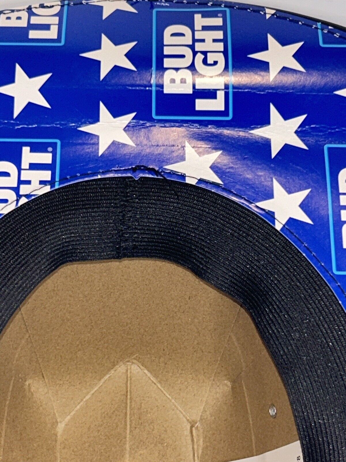 Bud Light Cowboy Hat Beer Box Cardboard One Size Adult Party USA American Beers thumbnail