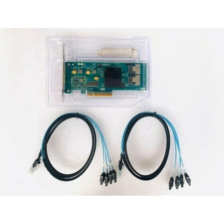 LSI Adapter PowerLine 9201-8i (9211-8i) 6Gbps SAS HBA FW: P20 IT Mode ZFS FreeNAS UnRAID+ 8087