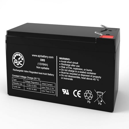 AJC Battery Compatible with Eaton Powerware BAT-0489 12V 9Ah UPS Replacement Battery