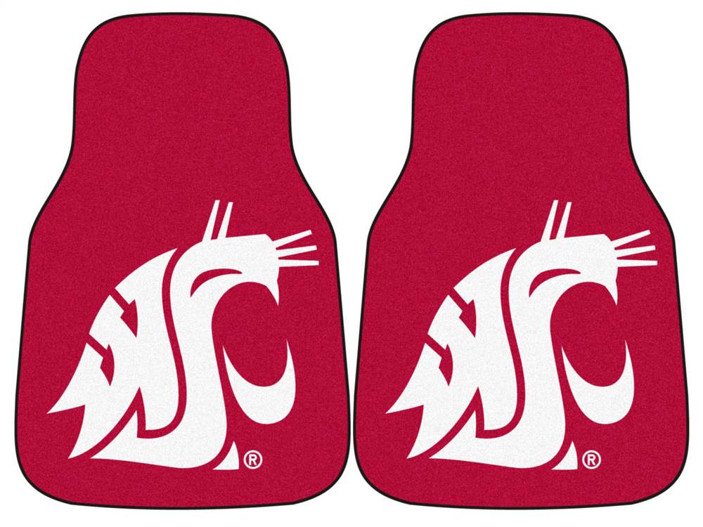 Fanmats Washington State University 2-pc Carpet Car Mat Set/17