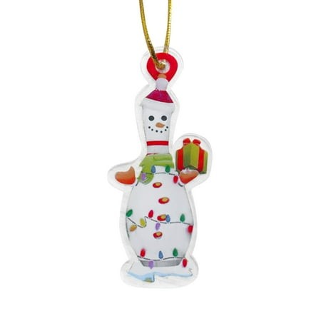 Good Looking Bowling Christmas Round Souvenirs Acrylic Christmas Tree Decoration