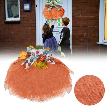 Simulation Pumpkin Wreath Pumpkin Thanksgiving Halloween Wreath Creative Door Pumpkin Autumn Garden Decoration Props