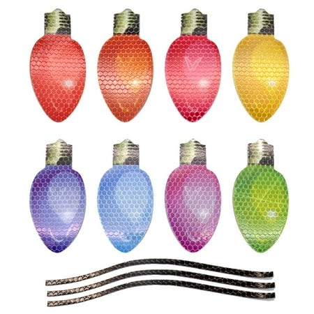 EIALIVE Bulb Shape Reflective Sticker Honeycomb Lattice Soft Trunk Body Sticker Wall Stickers One Size