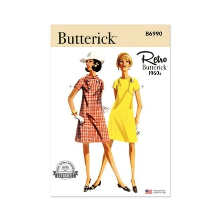 Butterick Sewing Pattern 6990 - 1960s Misses  Dresses  Size: Size: K5 (8-10-12-14-16)