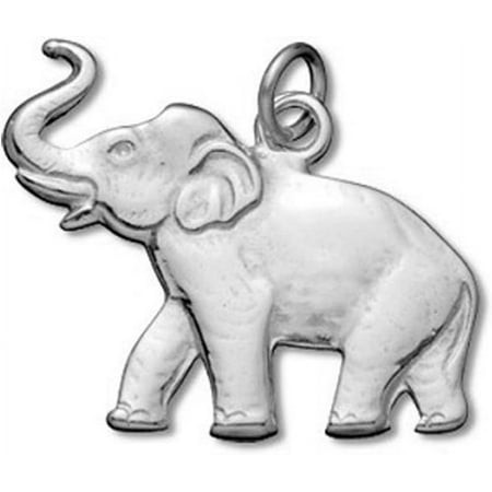 Sterling Silver Flat Elephant Charm or Pendant Item #3443