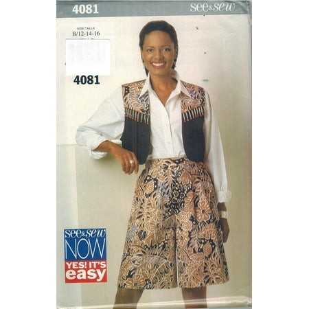 4081 Uncut Misses Sewing Pattern Vest Shorts Size 6 8 10