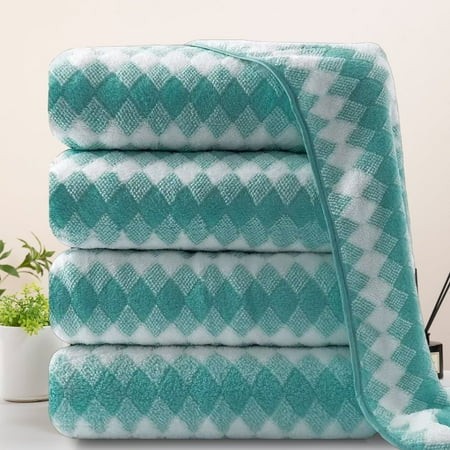 Bath Towel Set 4Pack35x70 Towel 600GSM Ultra Soft Microfibers Bathroom Towel Set Extra Large Plush Bath Sheet Towel Highly Abso
