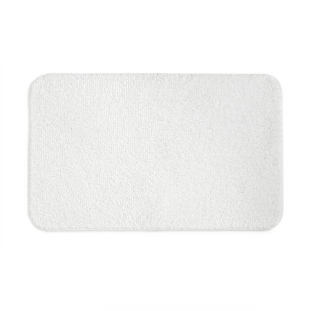 Mainstays Basic White Polyester Skid Resistant 20  X 32  Bath Rug