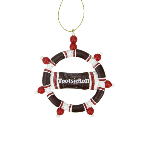 31748383 Candy Lane Tootsie Roll Orignal Chewy Chocholate Candy Christmas Wreath Ornament