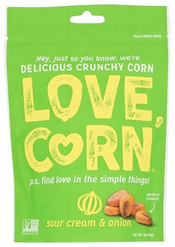 Love Corn Crunchy Corn Sour Cream & Onion 4 Oz