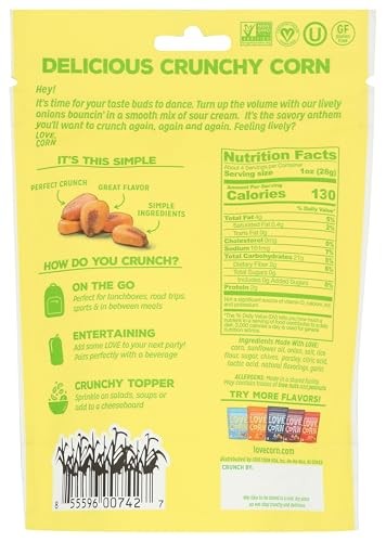 Love Corn Crunchy Corn Sour Cream & Onion 4 Oz thumbnail