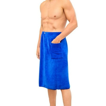 Men S Bath Skirt Hotel Household Simple Microfiber Buckle Bath Towel Can Be Worn Bathrobe 70×140cm Mill and Thread Towels