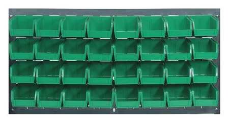 QUANTUM STORAGE SYSTEMS QLP-3619-220-32GN Louvered Panel,36 X 8 X 19 in, Green