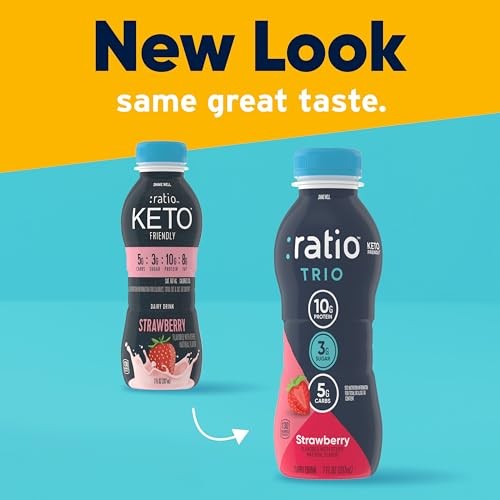 Ratio Dairy Drink, Strawberry, 10g Protein, Keto Friendly, 7 FL OZ thumbnail