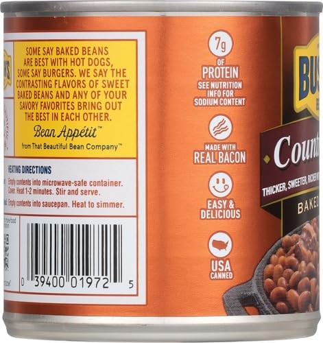 (12 Pack) Bush S Country Style Baked Beans  Canned Beans  16 Oz Can thumbnail